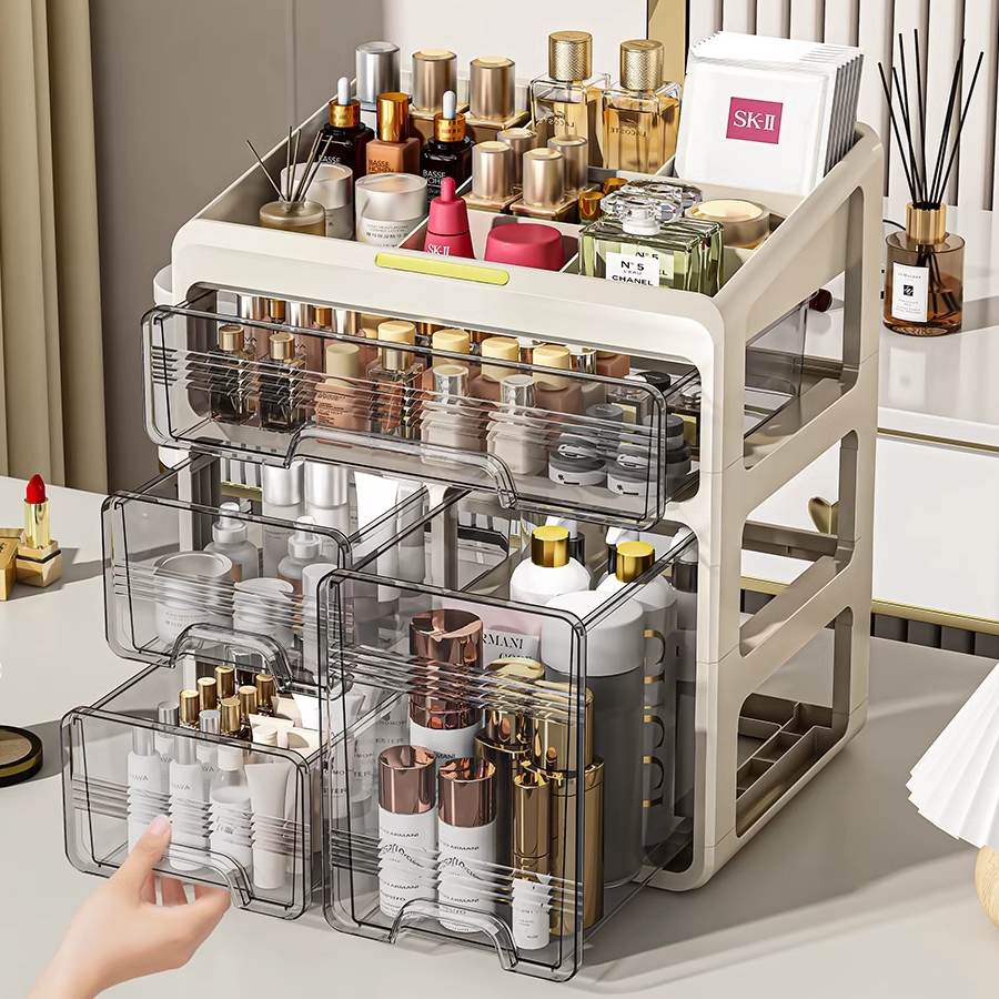 新款大容量防尘化妆品收纳盒