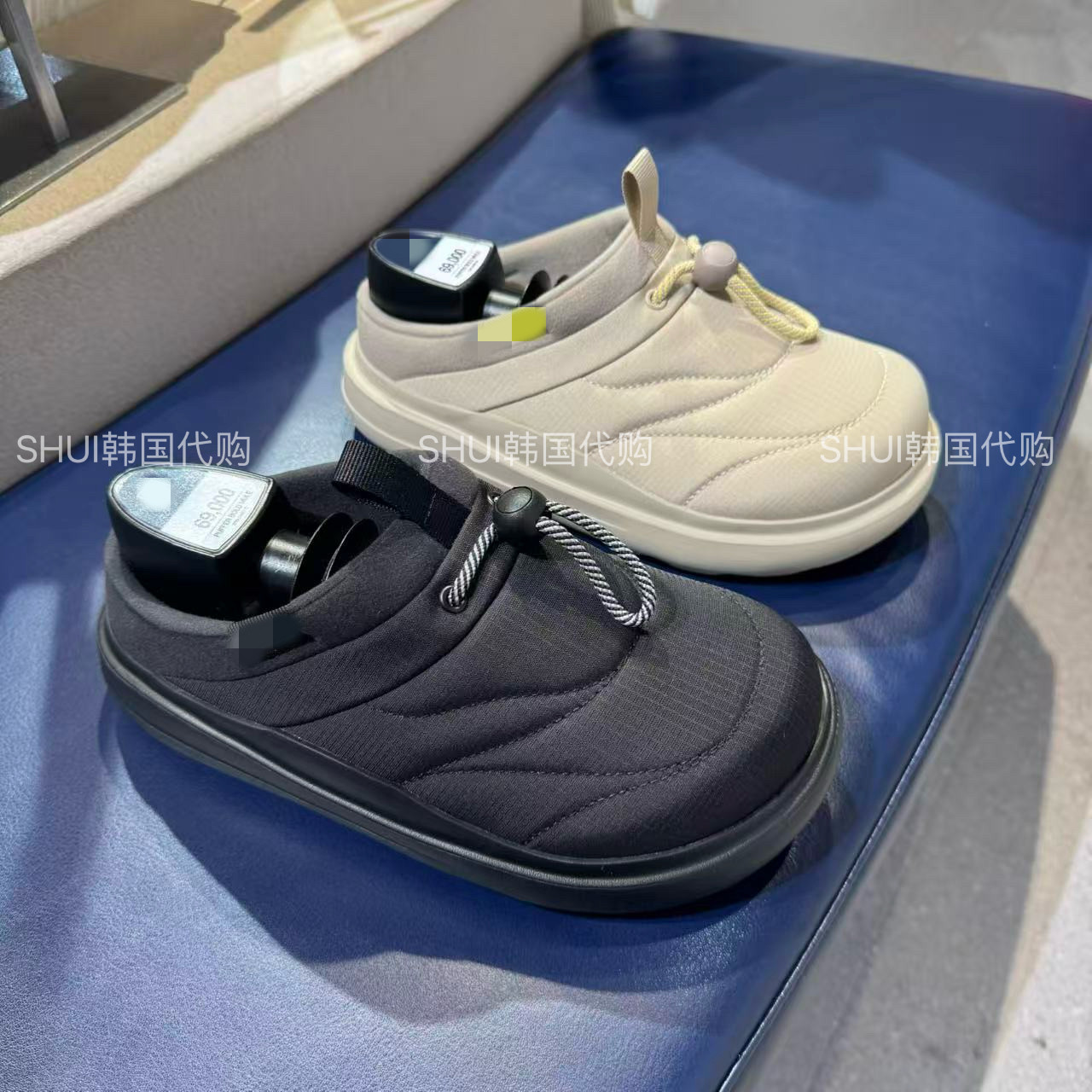 SHUI韩国代购FL25新款冬季男女同款休闲半拖棉鞋FS254BT03X006正