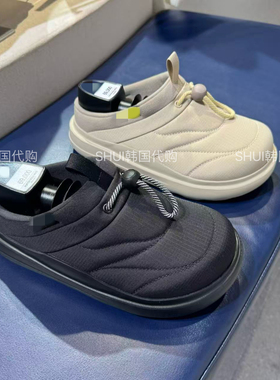 SHUI韩国直邮FL25新款冬季男女同款休闲半拖棉鞋FS254BT03X006正