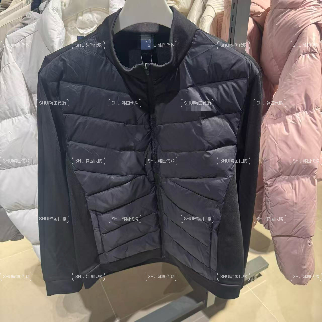 SHUI韩国代购FL折扣款男款立领鸭绒拼接外套FS2DJG4203M
