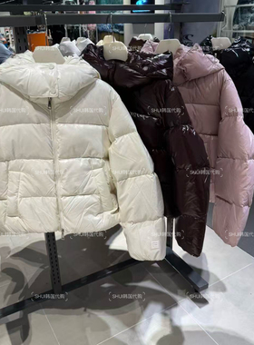 SHUI韩国代购FL折扣女款连帽鸭绒羽绒服外套FS2DJG4153F