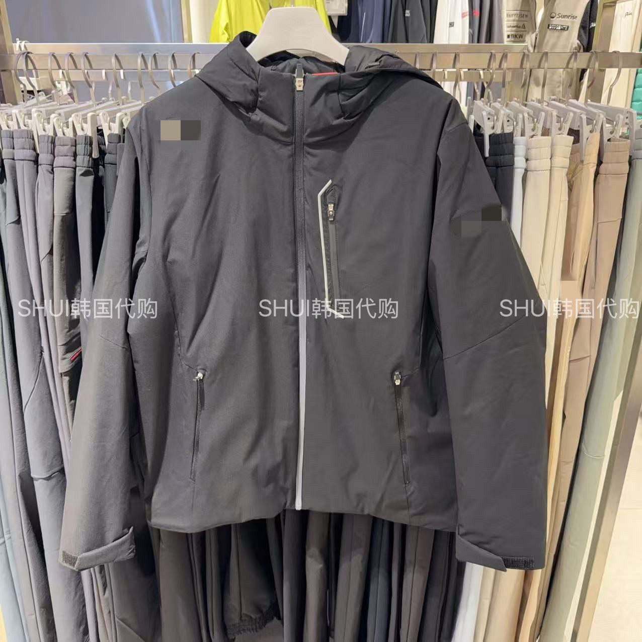 SHUI韩国直邮 26冬季新款男士联名款休闲连帽棉服外套SR421SPDO1