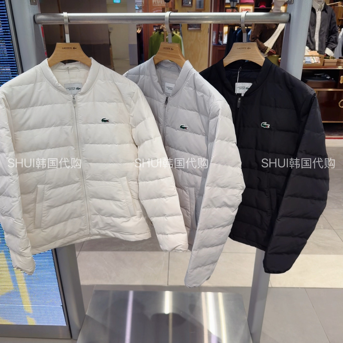 SHUI韩国直邮鳄鱼新款男款休闲百搭轻薄鸭绒羽绒服外套BH817E-56N