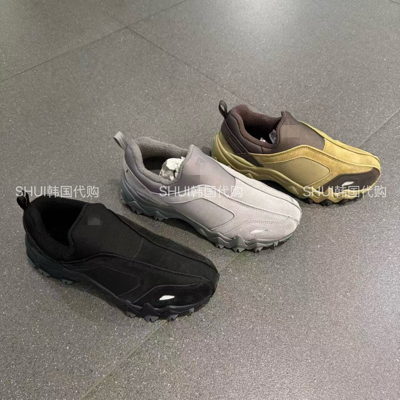 SHUI韩国代购FL折扣男女同款翻毛皮百搭运动鞋1RM02904G正