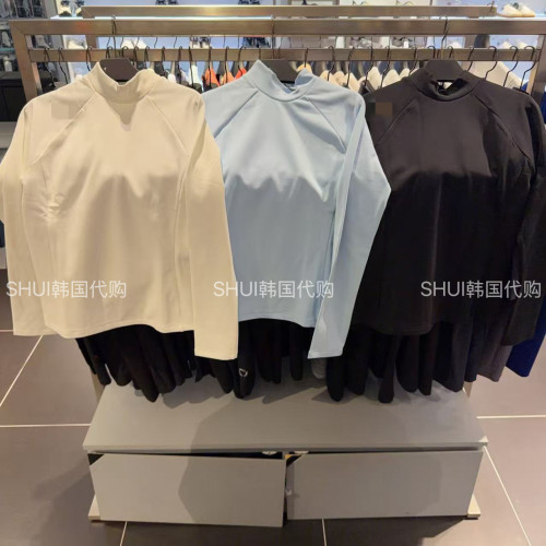 SHUI韩国直邮26新款女款秋冬修身款半高领薄绒长袖上衣SR322STL91