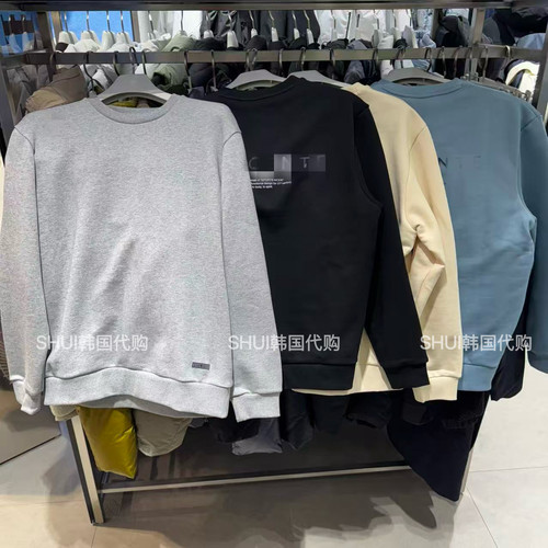 SHUI韩国代购D26新款男女同款百搭休闲圆领长袖卫衣SR123UHT11