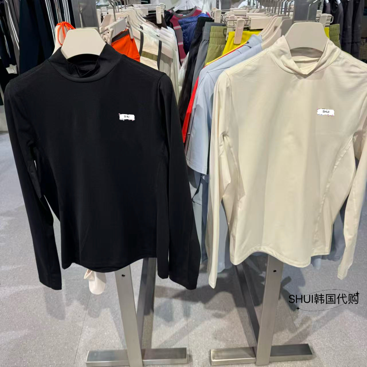 SHUI韩国代购FL新款女款半高领打底衫T恤FS254RL02F001不退不换