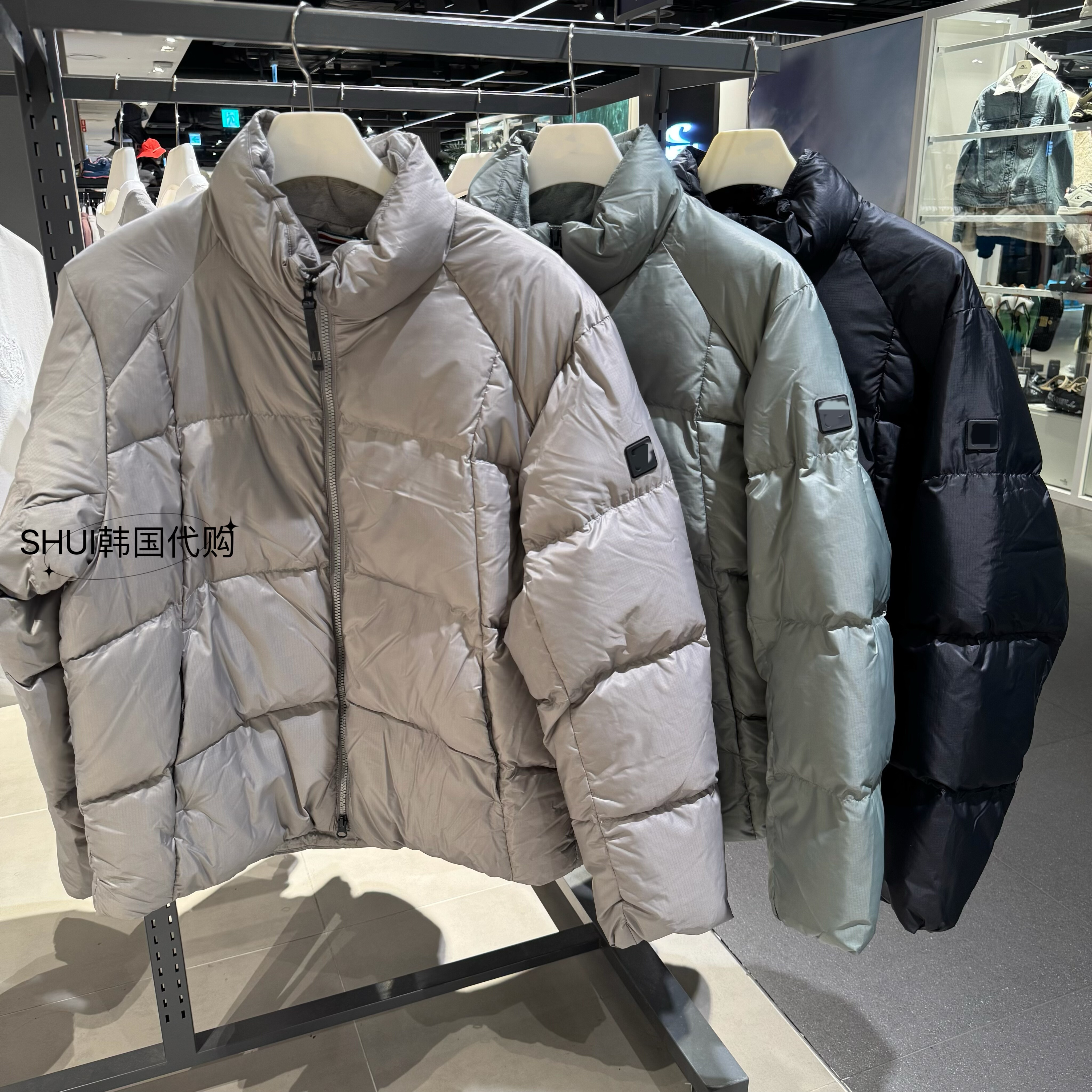 SHUI韩国代购FL24折扣款休闲百搭男女薄款鸭绒羽绒服FS2DJG4106X