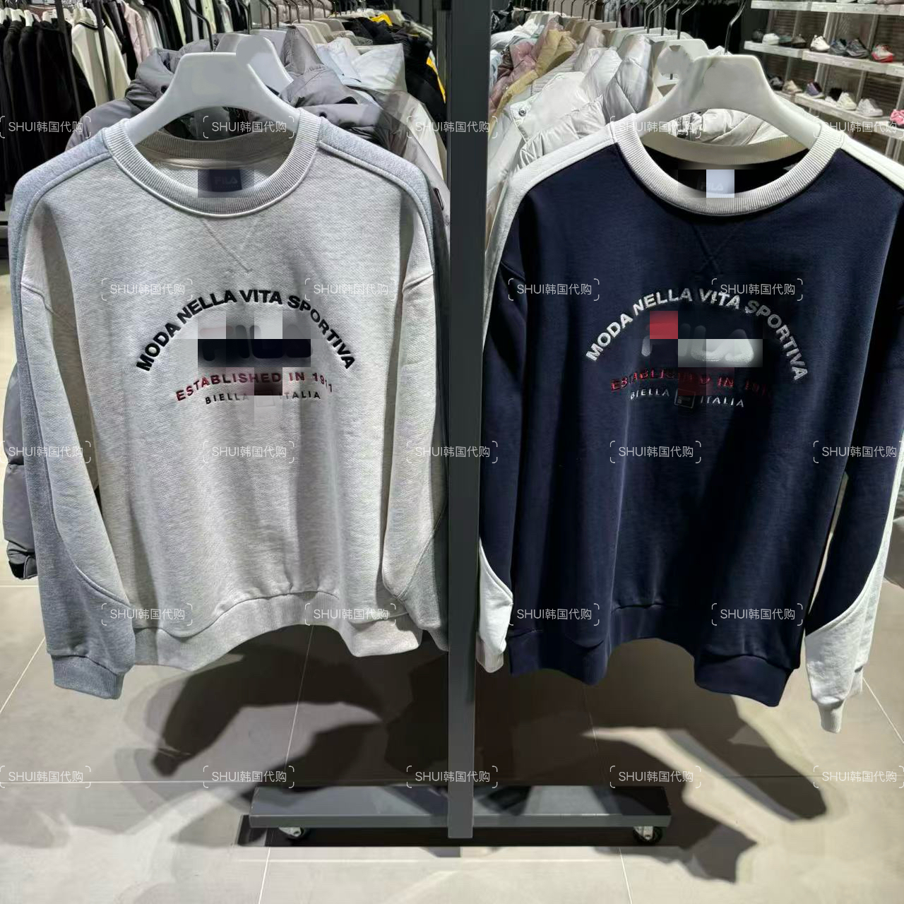 SHUI韩国代购FL折扣男女同款休闲百搭长袖卫衣FS2POG3107X偏大