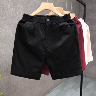 男薄款 短裤 水洗休闲男装 宽松收紧五分裤 男士 男弹力沙滩裤 夏季