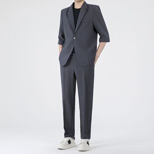 Q3Q091092031011A利家秋季流行新款修身百搭单西服外套男