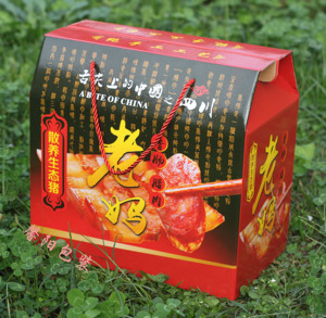 现货通用生态猪肉香肠四川老腊肉年货手提礼盒包装纸箱子厂家直销