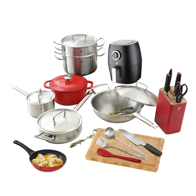 德国双立人Gourmet食全食美锅具套装厨房家用全钢炒锅官方旗舰