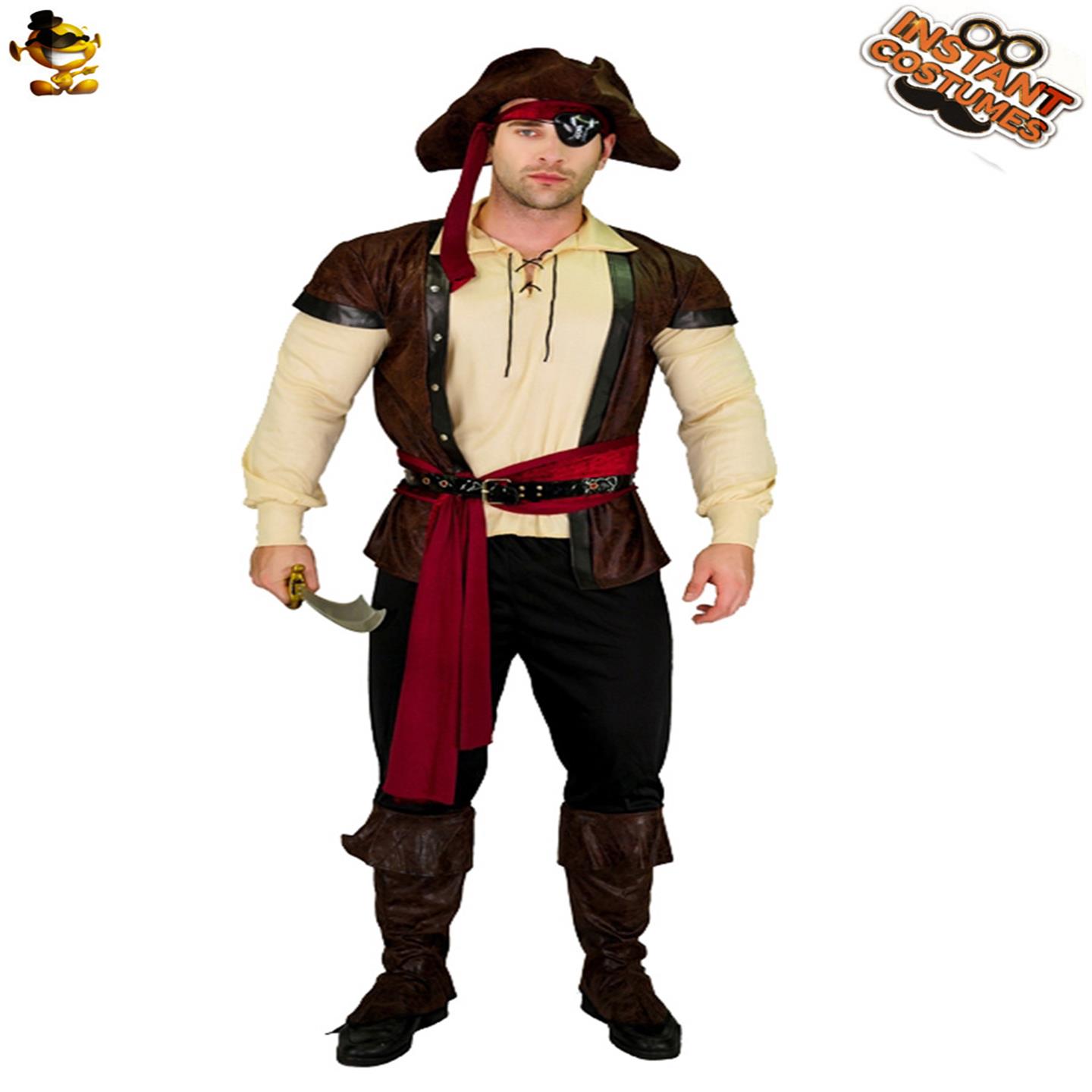 万圣节成人大男款皮革海盗表演服装cosplay角色扮演派对舞台服饰