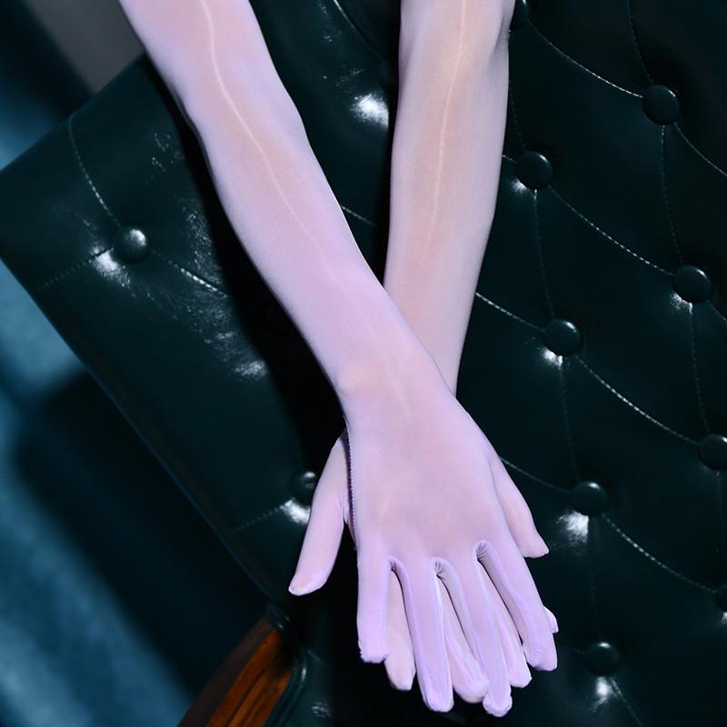 丝袜手套卿荷马油超薄五指袜