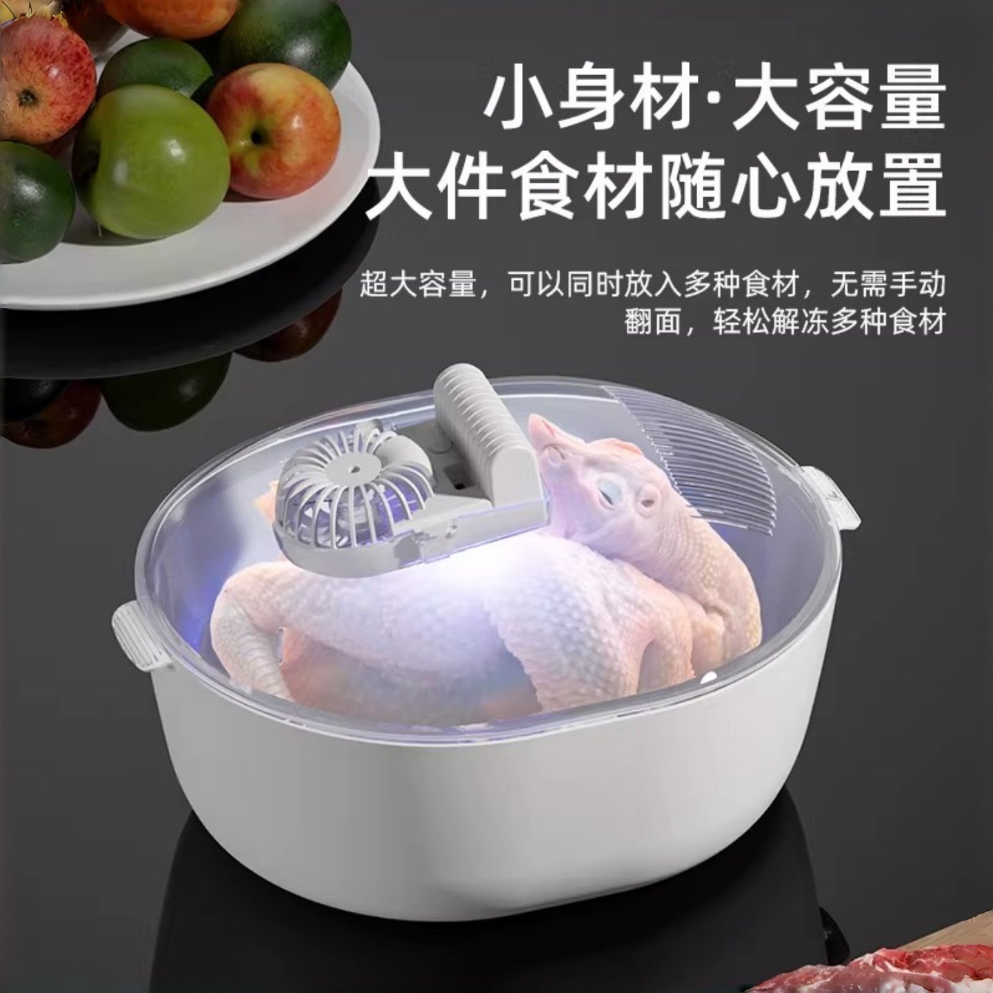 四合一解冻器家用厨房食品肉类解冻机保鲜防尘便捷大容量化冰器,厨房电器,解冻器,淘宝优惠券,粉丝福利购,淘宝优惠卷