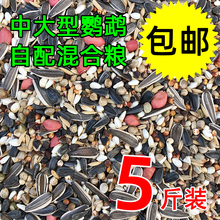 中大型鹦鹉混合粮食太阳和尚亚历大绯灰鹦鹉葵花饲料鸟粮 包邮5斤