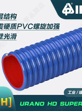 意大利塑料IPL蓝红耐磨聚酯PVU复合管抽吸砂子水泥碎石石料软管