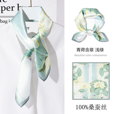 上海故事丝巾系脖高级感女2025新款真丝方巾礼盒送长辈丝绸围巾女