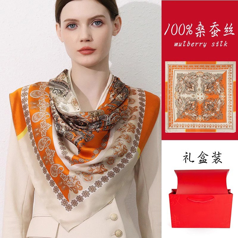 真丝大方巾女士2026新款桑蚕丝丝巾丝绸围巾长辈生日礼物图片