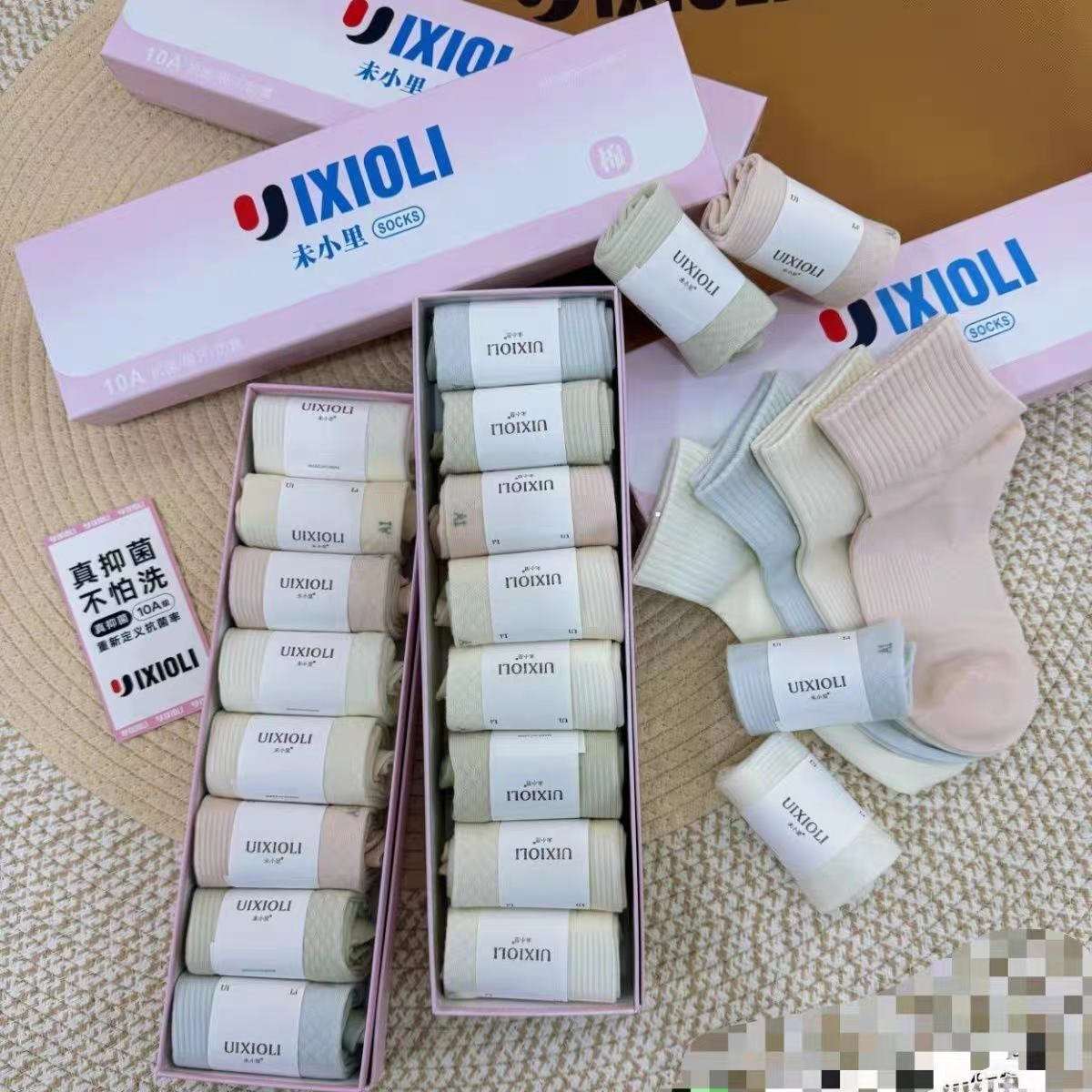 未小里短腰女袜春季新款中筒女士棉袜子透气舒适吸汗抗菌防臭女袜
