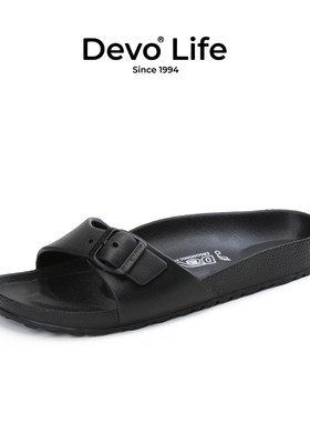 DevoLife休闲一字沙滩轻便度假旅游EVA时尚防滑舒适简约拖鞋2606