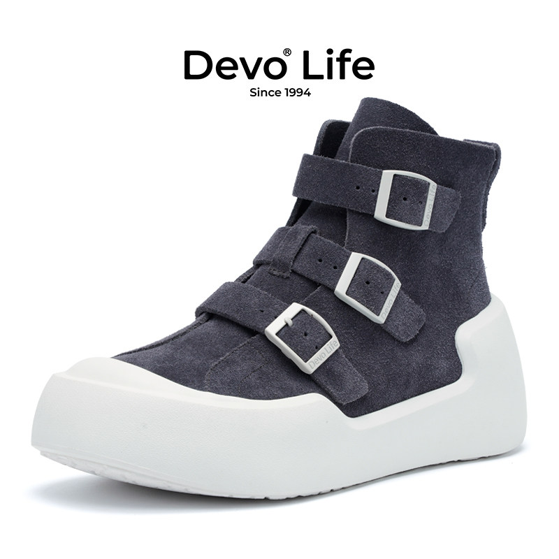 Devo/的沃软木鞋休闲时尚个性流行增高全包中帮包跟博肯鞋24129W