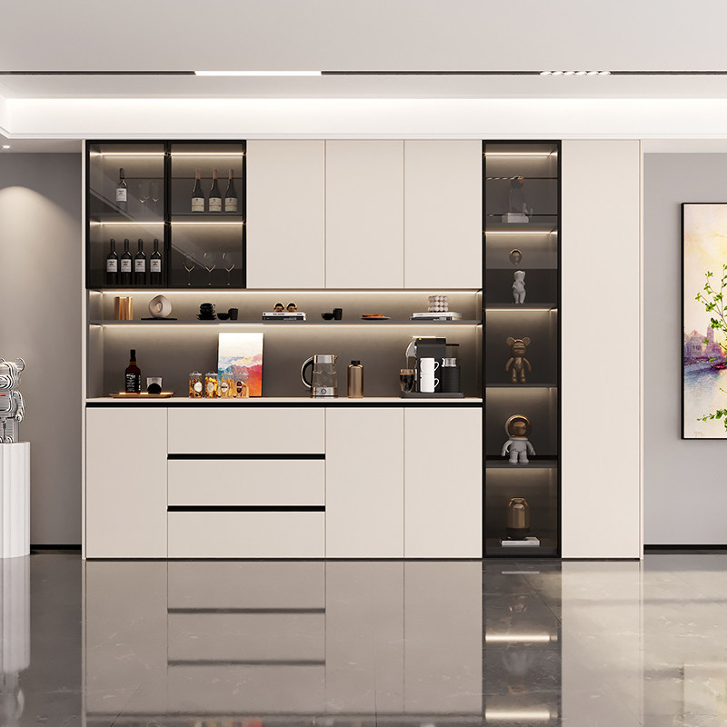 餐边柜酒柜一体靠墙高柜客厅餐厅厨房置物架定制轻奢现代简约鞋柜