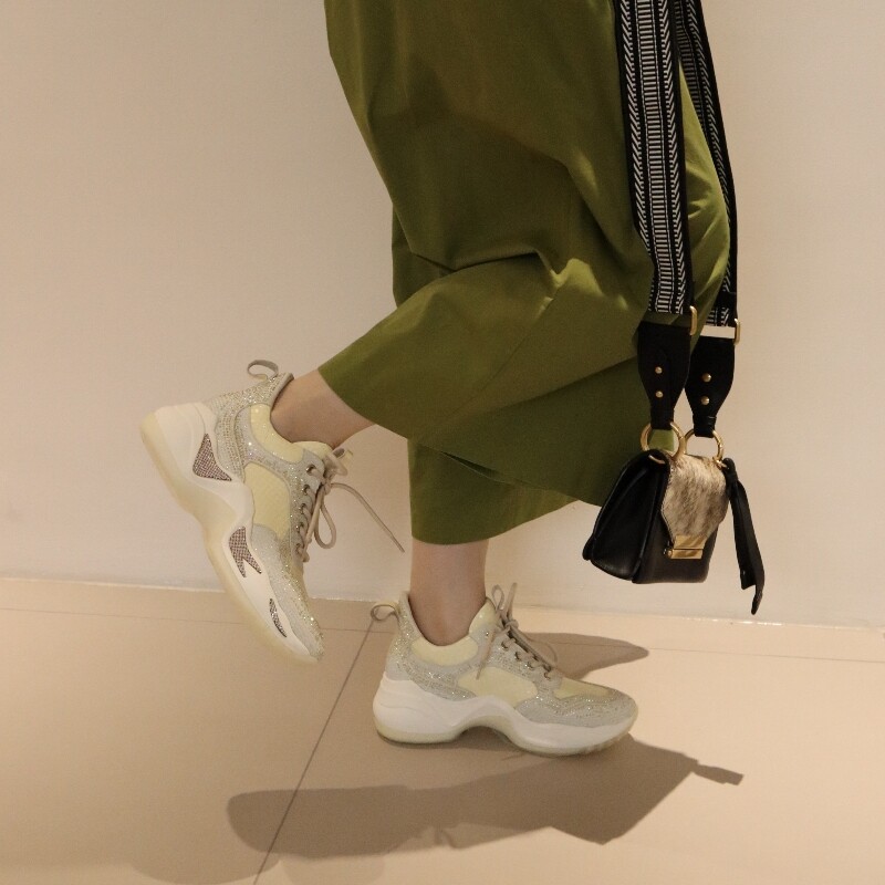 YYZJIANS女鞋蛇皮老爹鞋松糕底运动休闲鞋YY83211412（商场同款）