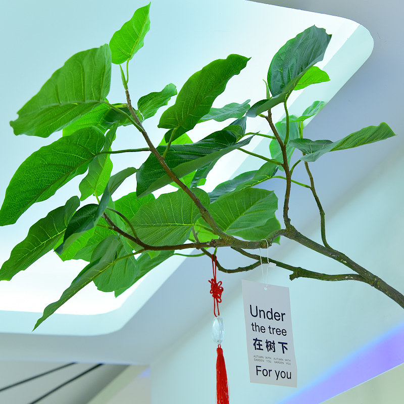 仿真假花瓶柳树叶龟背叶南天竹爱心榕宅寂风室内网红绿植装饰植物