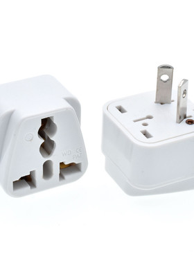 中国美国日本英国新加坡转澳标两斜插八字脚 黑色澳规万用转换器