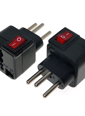 Wonpro稳不落带开关插座瑞士标万用转换插头多功能转换器黑色