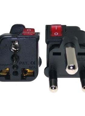 Wonpro稳不落带开关插座开普敦约翰内斯堡大南非万用转换插头黑色