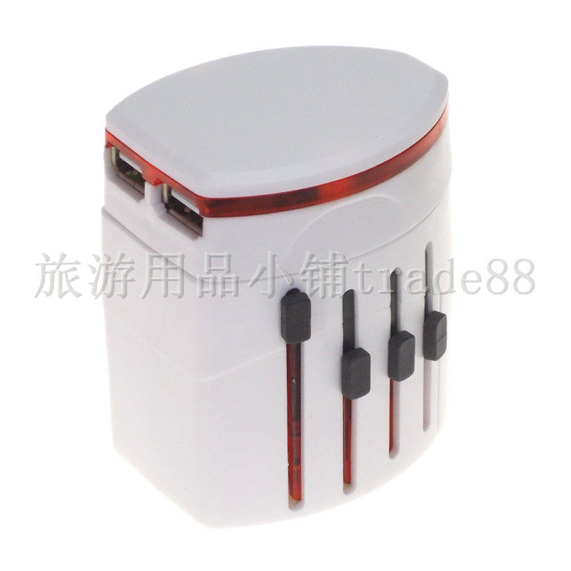 包邮双USB全球通转换插座英标美标欧标国标澳标万用旅行转换插头