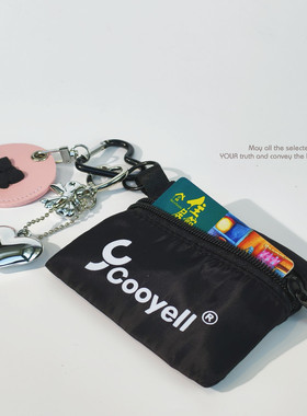 FS房零钱包金属漆面爱心蝴蝶结钥匙扣挂件卡包小巧便携潮牌迷你