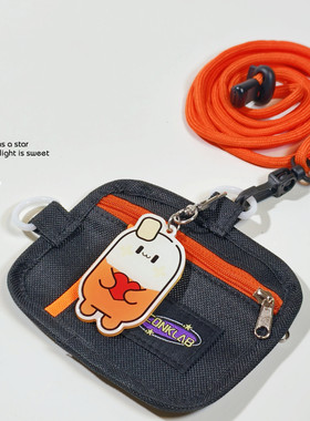 FS房原创IP喜乐胶囊帆布牛津布零钱包迷你钥匙扣公交卡套横竖两用