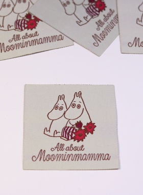 简笔画可爱卡通商标设计服装辅料印唛织唛布标领标布标定制现货