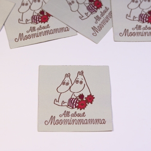 简笔画可爱卡通商标设计服装 辅料印唛织唛布标领标布标定制现货