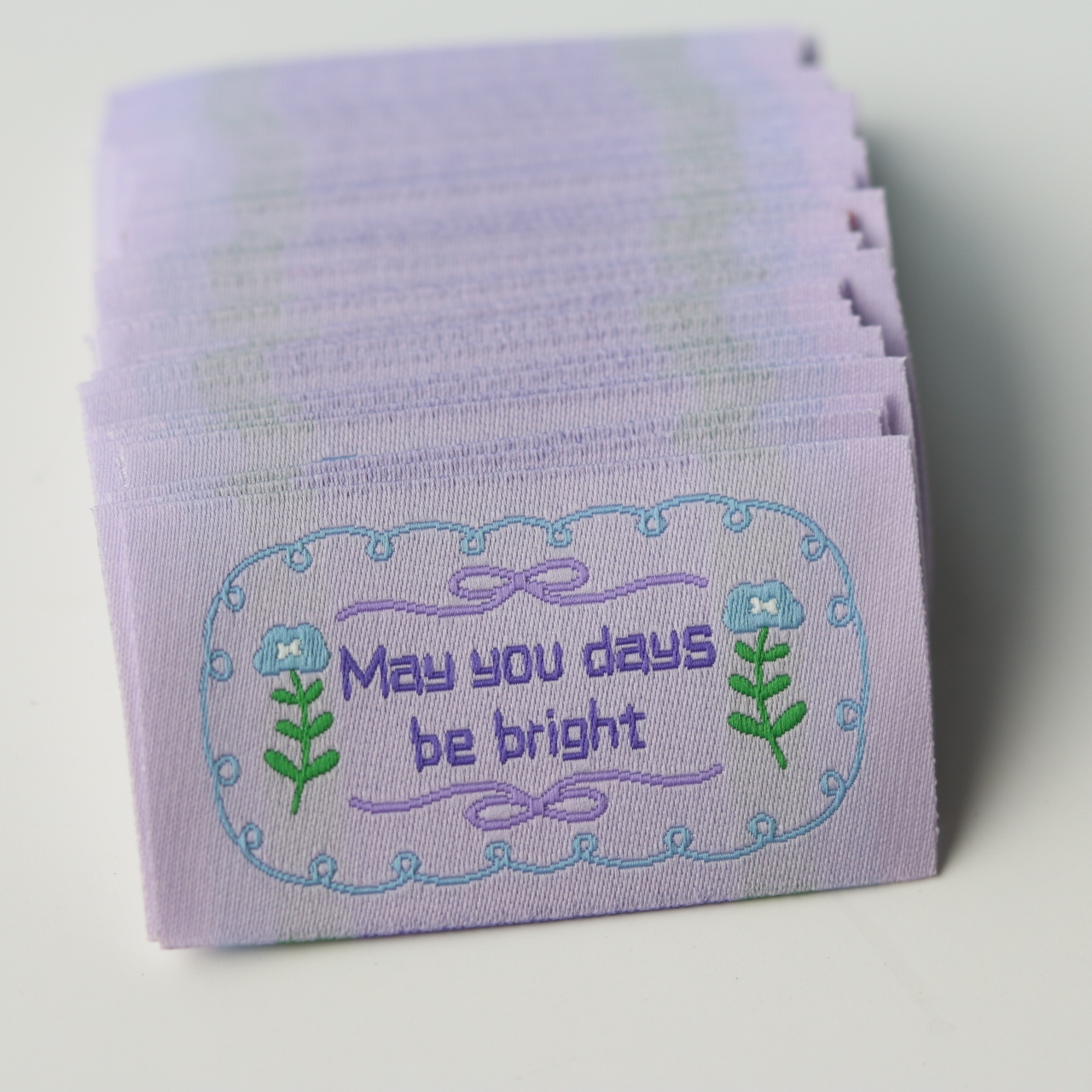 复古手帐风英文字母织唛布标商标服装领标辅料设计定制源头工厂