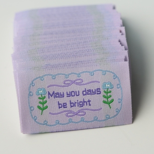 复古手帐风英文字母织唛布标商标服装 领标辅料设计定制源头工厂