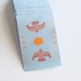 飞鸟与自然11小鸟卡通织唛商标布标领标源头工厂服装 辅料定制现货