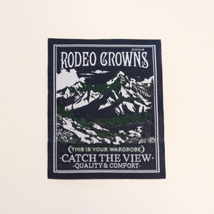 山脉布标补丁贴织唛领标水洗标服装 辅料织标商标定制订制工厂现货