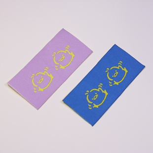 可爱小鸡大肠圈布标织唛服装 辅料领标手工DIY花边源头工厂现货