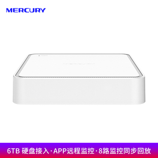 MERCURY水星  MNVR408 8路单盘位监控主机H265+网络智能高清网络硬盘录像机 500万接入