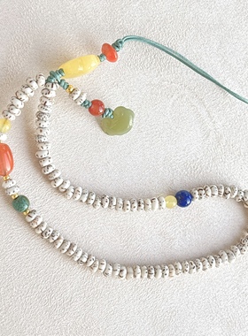 天然星月菩提蜜蜡多宝手机链 女款手饰 时尚百搭饰品礼物