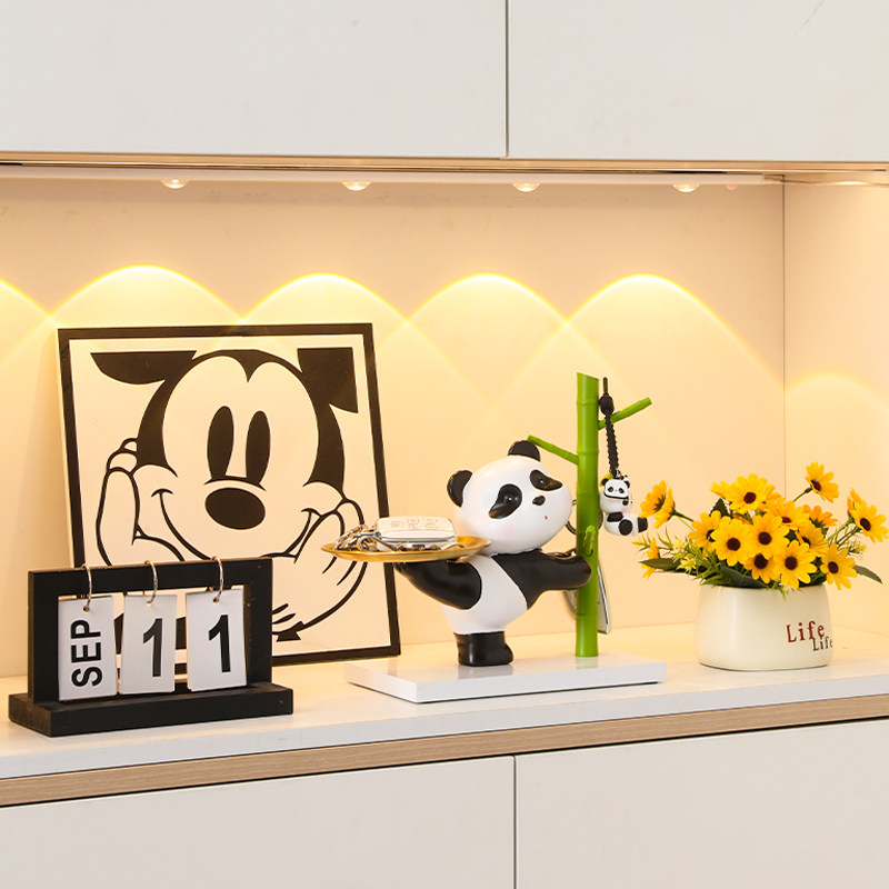 创意熊猫钥匙挂架摆件入户客厅玄关现代家居装饰品进门口鞋柜收纳,家居饰品,装饰摆件,淘宝优惠券,粉丝福利购,淘宝优惠卷