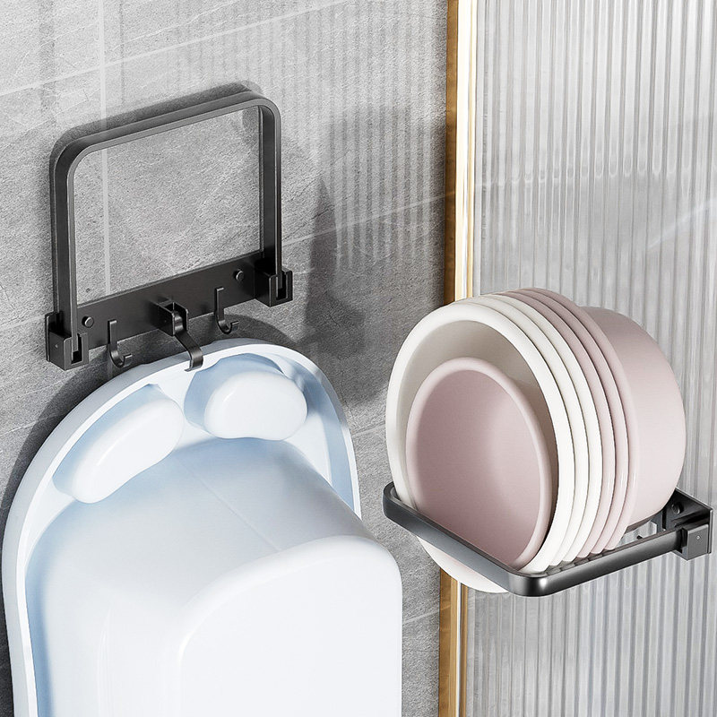 浴盆脸盆收纳架折叠墙上放洗脸盆架子免打孔卫生间壁挂盆子置物架,家庭/个人清洁工具,脸盆架,淘宝优惠券,粉丝福利购,淘宝优惠卷