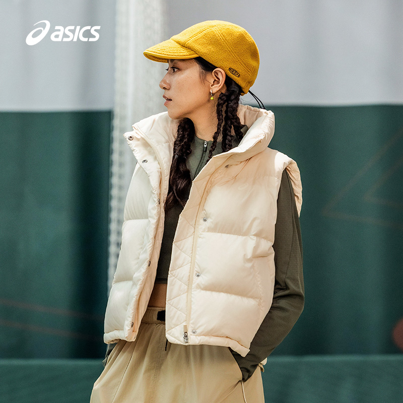 亚瑟士女子保暖羽绒马甲