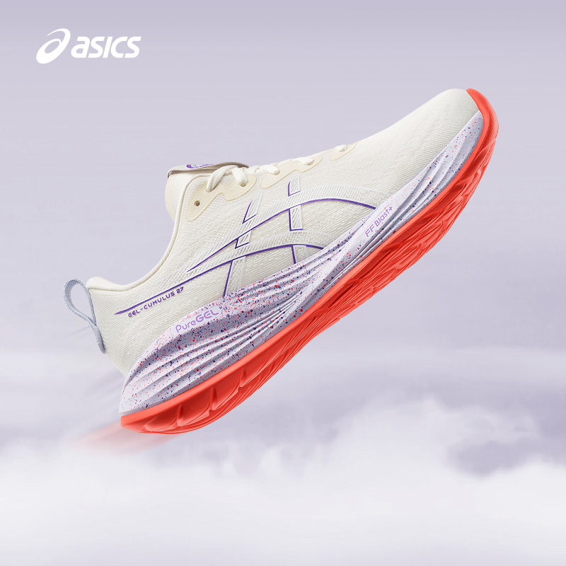 亚瑟士女子缓震回弹透气跑步鞋