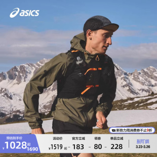 ASICS亚瑟士新款 反光连帽运动外套 男子防泼水越野跑步夹克男式